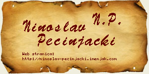 Ninoslav Pecinjački vizit kartica